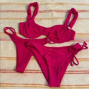 Small + No Size Tag - NWT/OT - L*Space - Bikini Trio Magenta
